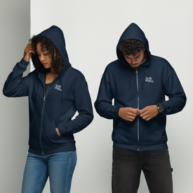 Sudadera gruesa MR Unisex con Capucha y Cremallera